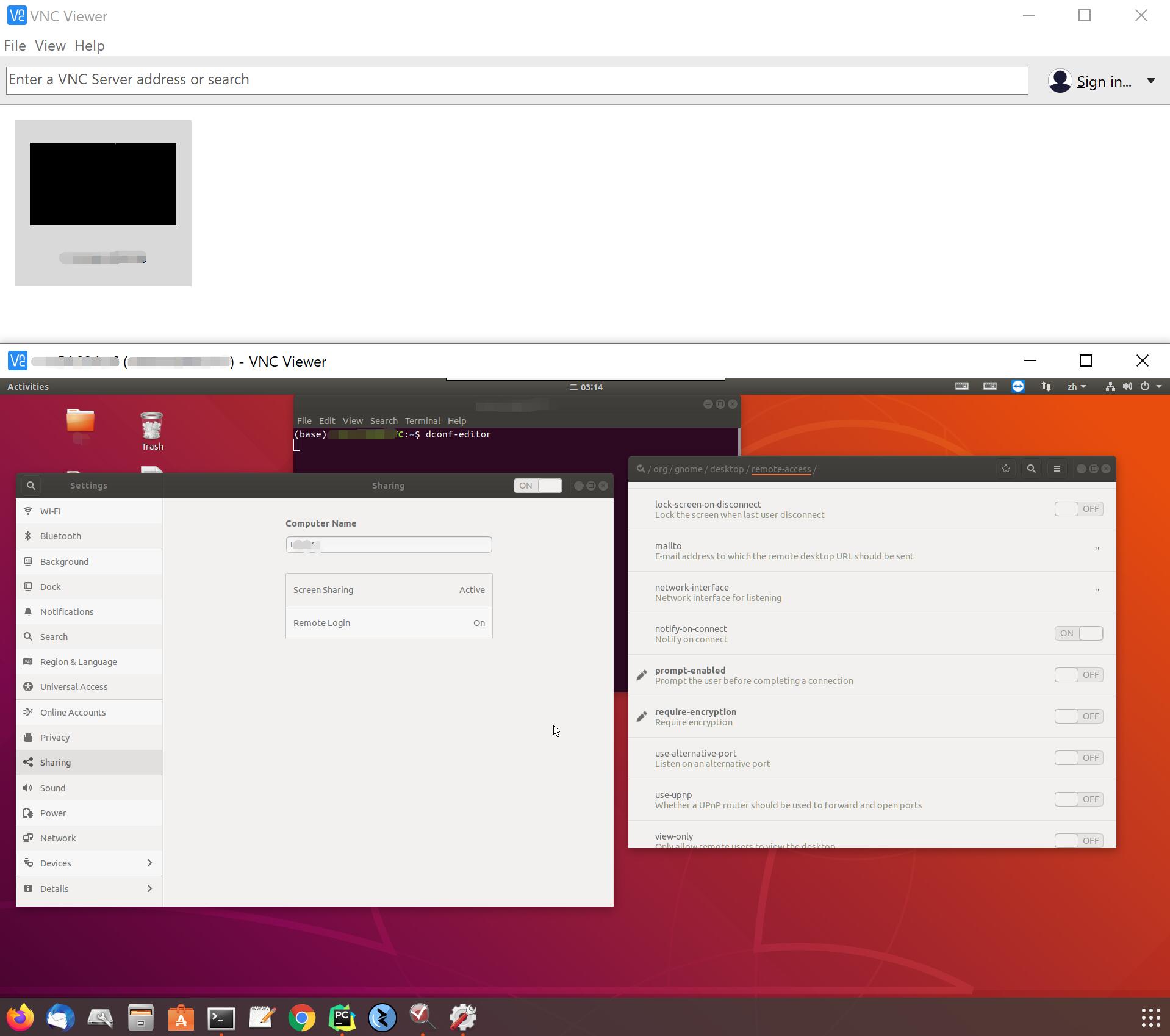 vncgnome区别 vnc viewer和vnc server 